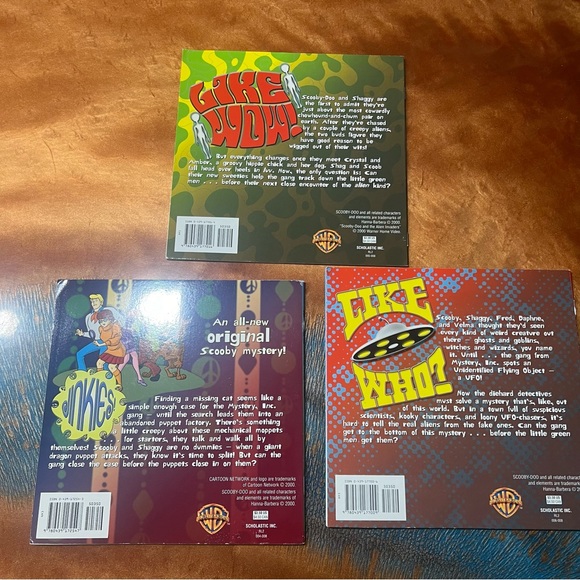 Vintage Y2K, Scooby-Doo, scholastic, books set of three with tattoos - Picture 10 of 11